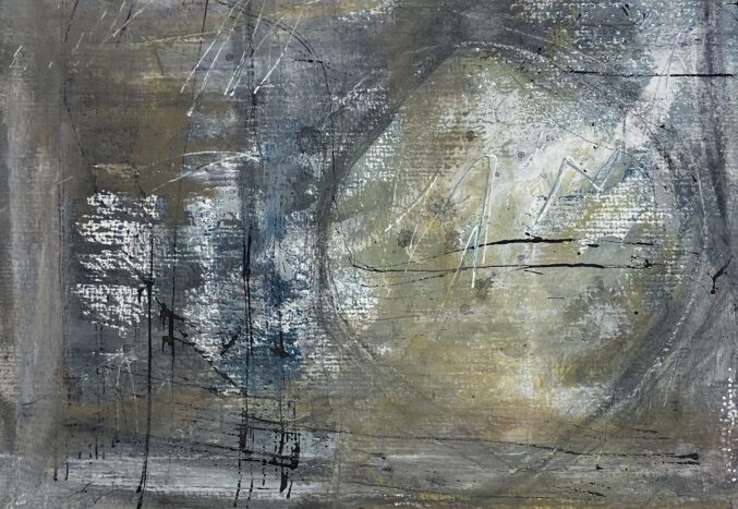 Multi media abstract art for sale by Yasemin Adam