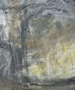 Modern abstract art using mixed media on watercolour paper.