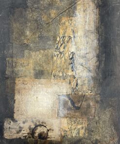 Contemporary artist Yasemin Adam creates an abstract collage artwork, Portal.