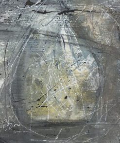 Modern abstract artwork using mixed media on watercolour paper.