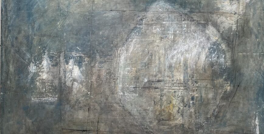 Contemporary artist Yasemin Adam creates an abstract artwork, Bluet.