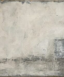 Modern abstract artwork using mixed media using recycled MDF and paper.